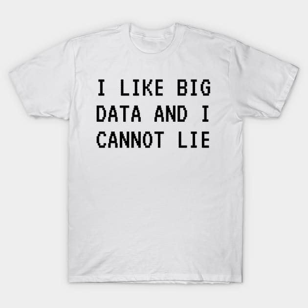 I LIKE BIG DATA AND I CANNOT LIE T-Shirt by Toad House Pixels